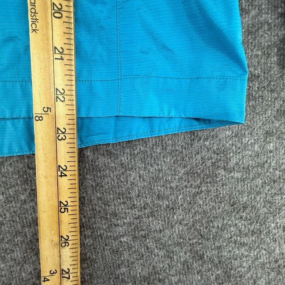 Marmot Rain Jacket Girls Large Blue Colorblock Waterproof Hooded Outdoors Pocket